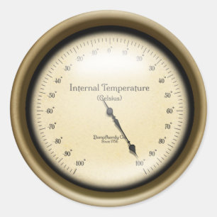 Innentemperatur Runder Aufkleber