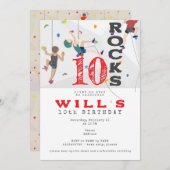 Innenwand Klettern Tee zwischen jedem Geburtstag Einladung (Vorne/Hinten)