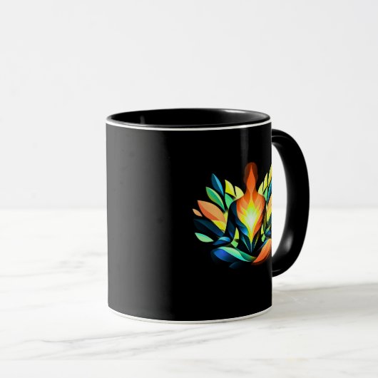 Inner Balance Silhouette | Modern Mindful Tasse (VorderseiteRechts)