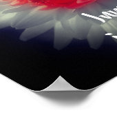 Inner Beauty Dahlia Blume Inspiration Wörter Poster (Ecke)