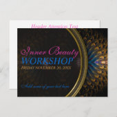 Inner Beauty Goddess Workshop Einladungsvorlage Einladungspostkarte (Vorne/Hinten)