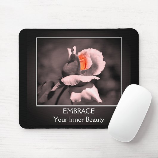 Inner Beauty Rosenknospe Inspiration Mousepad (Mit Mouse)