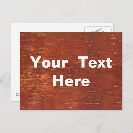 Inner Birch Bark Postkarte (Vorne/Hinten)