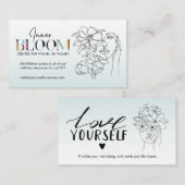 Inner Bloom Women's Wellness Course Business Card Visitenkarte (Vorne/Hinten)