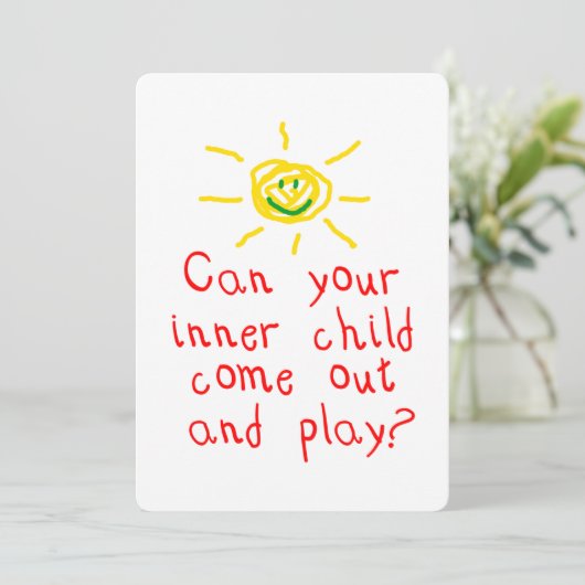 Inner Child Party Einladung (Stehend Vorderseite)