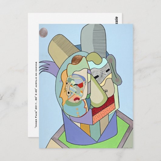 "Inner Face" von Ruchell Alexander Postkarte (Vorne/Hinten)