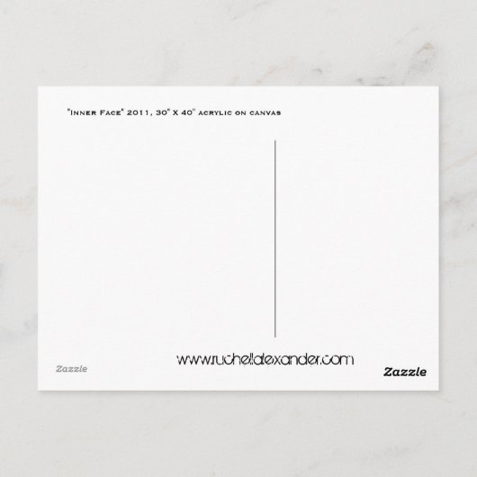 "Inner Face" von Ruchell Alexander Postkarte (Rückseite)