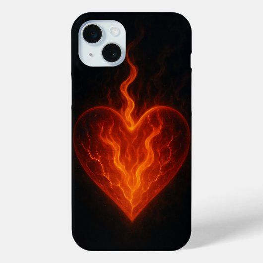 Inner Fire – Glowing Heart Aesthetic iPhone Case (Rückseite)