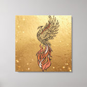 Inner Fire Phoenix Boho Wandkunst | Phoenix Rising Leinwanddruck (Vorderseite)