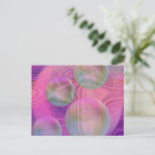 Inner Flow III - Fuchsia & Violet Abstrakte Galaxi Postkarte (Stehend Vorderseite)