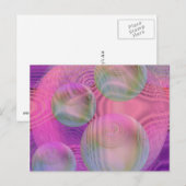 Inner Flow III - Fuchsia & Violet Abstrakte Galaxi Postkarte (Vorne/Hinten)