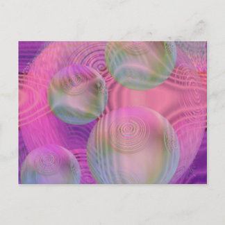 Inner Flow III - Fuchsia & Violet Abstrakte Galaxi Postkarte