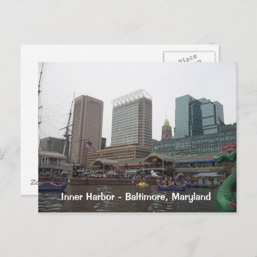 Inner Harbor in Baltimore, Maryland Postkarte (Vorne/Hinten)