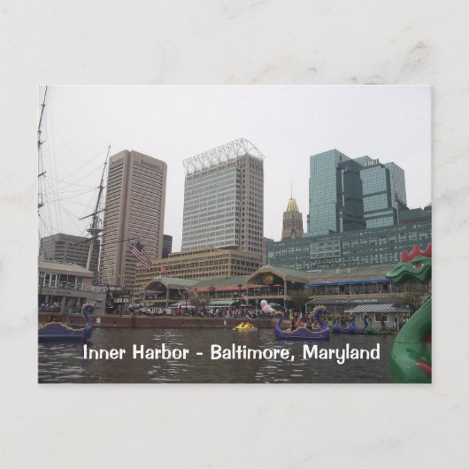 Inner Harbor in Baltimore, Maryland Postkarte (Vorderseite)