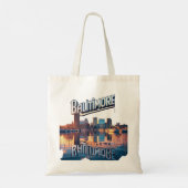 Inner Harbor Reflections: Baltimore Strong Tote Tragetasche (Rückseite)