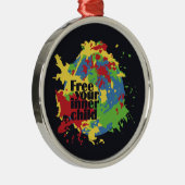 INNER-KIND-Sonderanfertigung Silbernes Ornament (Rechts)