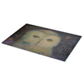 Inner Knowledge Owl Whimsical Maureen Girard Purpl Schneidebrett (Ecke)