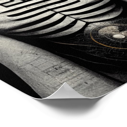 Inner Labyrinth Surreal Scifi Art Poster (Ecke)