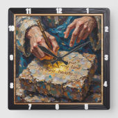 Inner Law: Time To Transform Quadratische Wanduhr (Vorderseite)