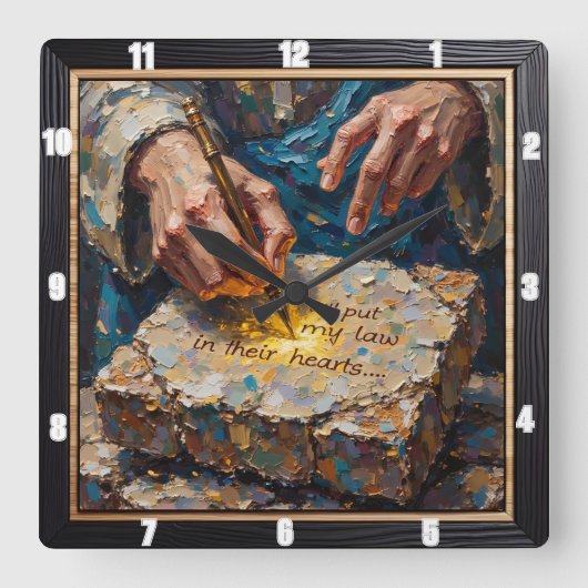 Inner Law: Time To Transform Quadratische Wanduhr (Vorderseite)