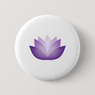 Inner Light Lila Lotus Blume Button