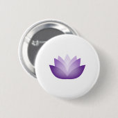 Inner Light Lila Lotus Blume Button (Vorne & Hinten)