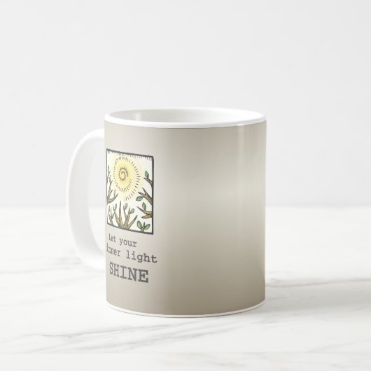 Inner Light Shine, 12 Step Erholung Jubiläum Kaffeetasse (Vorderseite Links)