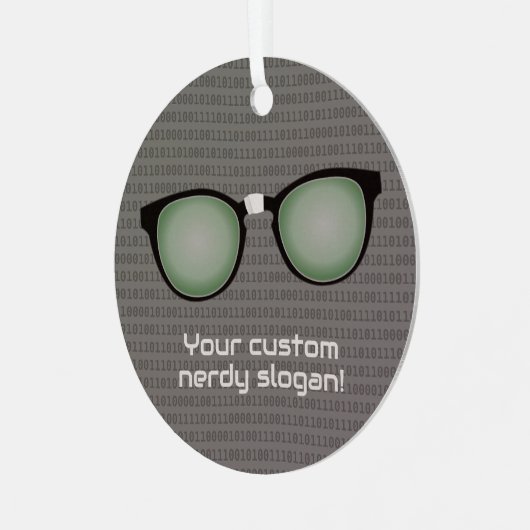 Inner Nerd lustige Spektakel - Zoll beiderseits Ornament Aus Metall (Vorderseite links)