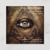 Inner Oracle | Third Eye Design Quadratische Visitenkarte (Vorderseite)