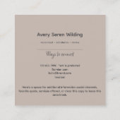 Inner Oracle | Third Eye Design Quadratische Visitenkarte (Rückseite)