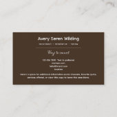 Inner Oracle | Third Eye Design Visitenkarte (Rückseite)