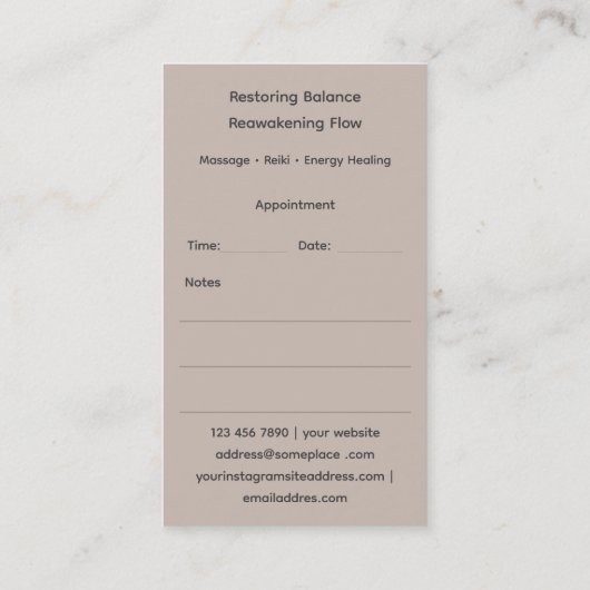 Inner Oracle | Third Eye Design Visitenkarte (Rückseite)