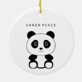 Inner Peace Panda Keramik Ornament (Hinten)