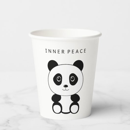 Inner Peace Panda Pappbecher (Rückseite)