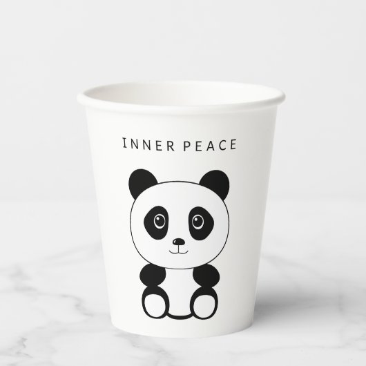 Inner Peace Panda Pappbecher (Vorderseite)