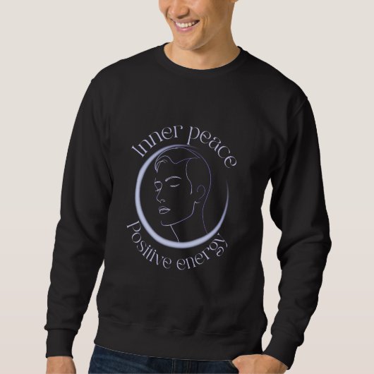 Inner Peace Positive Energy – Minimalist Neon Line Sweatshirt (Vorderseite)