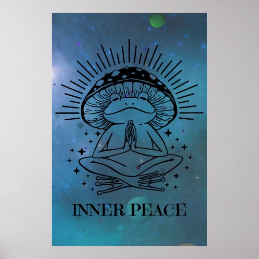 Inner Peace Yoga Frog Poster (Vorne)