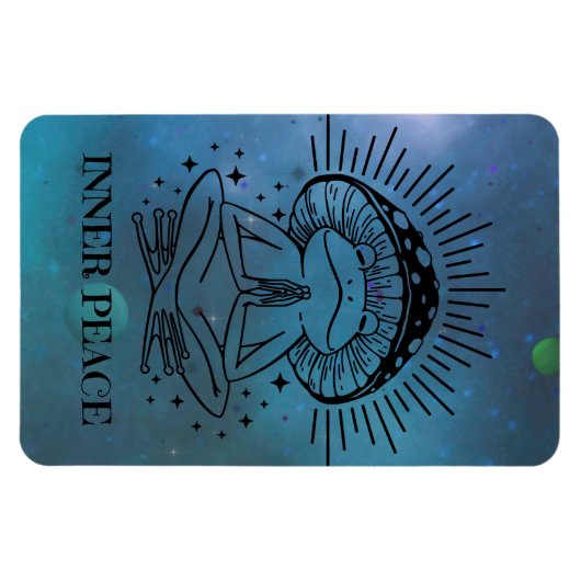 Inner Peace Zen Frog Magnet (Horizontal)