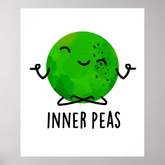 Inner Peas Funny Meditating Pea Pub Poster (Vorne)
