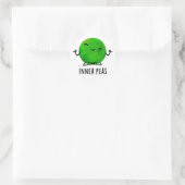 Inner Peas Funny Meditating Pea Pub Runder Aufkleber (Tasche)