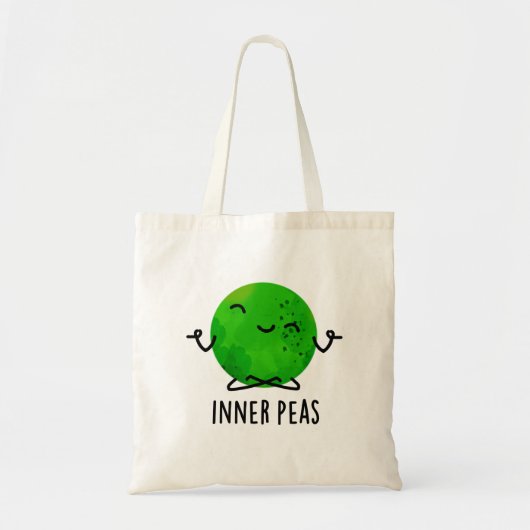 Inner Peas Funny Meditating Pea Pub Tragetasche (Vorne)