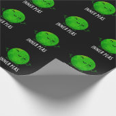 Inner Peas Funny Meditation Pea Pun Dark BG Geschenkpapier (Ecke)