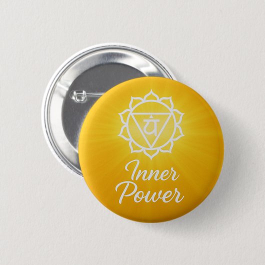 Inner Power Solar Plexus Chakra Energy Button (Vorne & Hinten)