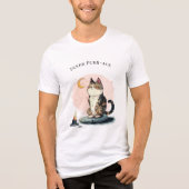 Inner Purr-ace Katzen-Meditations-T-Shirt Tri-Blend Shirt (Vorderseite)