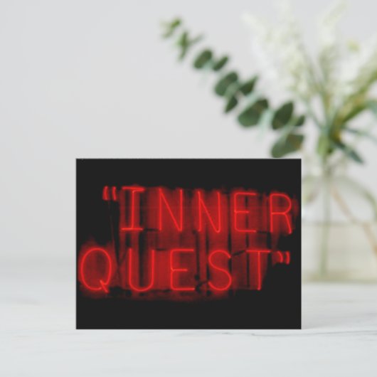 Inner Quest Neon Sign Postkarte (Stehend Vorderseite)