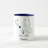 Inner & Quiet Confidence – Butterfly Energy Mug Tasse (Zentrum)