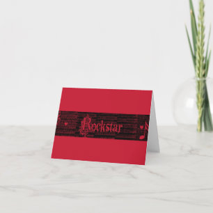 Inner Rockstar Gig Invitation rojo Einladung