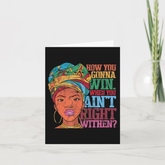 Inner - Sieg - Wahrheit Uni Erwachsene - Schwarz - Karte (Vorderseite)