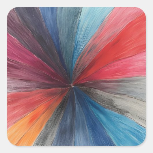 Inner Space Quadratischer Aufkleber (Vorderseite)
