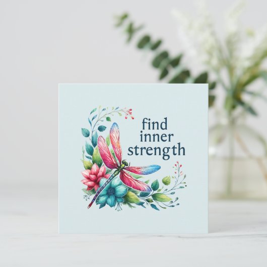 Inner Stärke finden - Künstlerische Libelle (Stehend Vorderseite)
